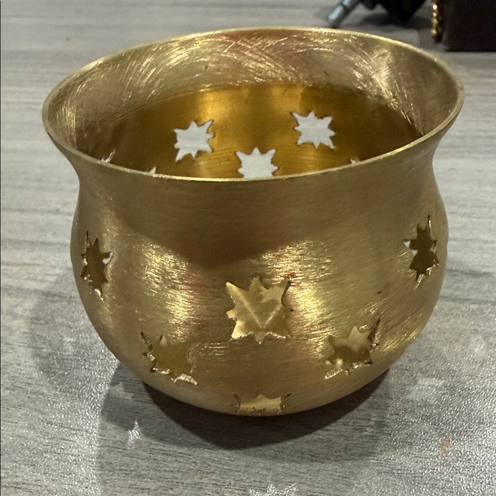 Vintage Gold Tone Votive Cup Holder